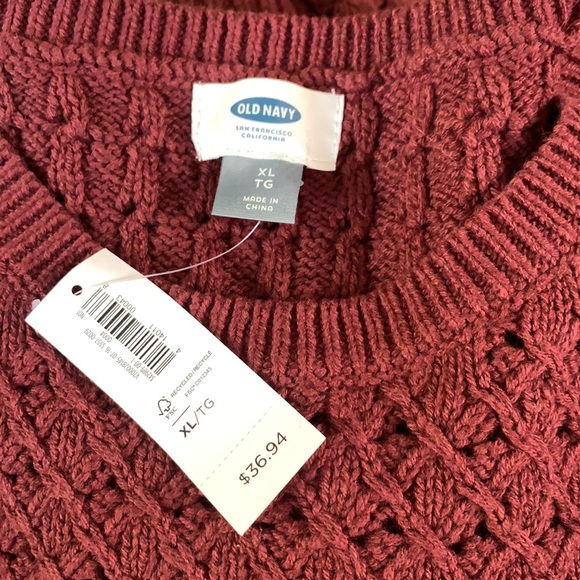 Old Navy burgundy sweater. - Picture 2 of 2